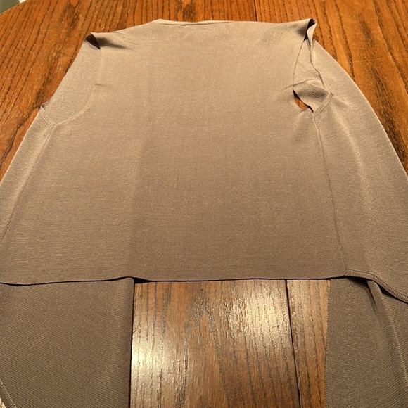 Adrienne Vitadinni Taupe Rayon Open Vest Size S - Picture 6 of 7
